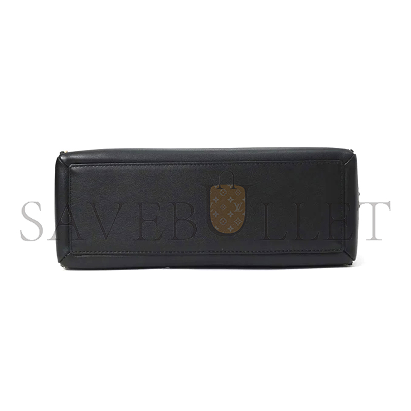 CHANEL BLACK MATELASSÉ CALFSKIN CHAINED SHOPPING TOTE AS2739 (36*30*11cm)